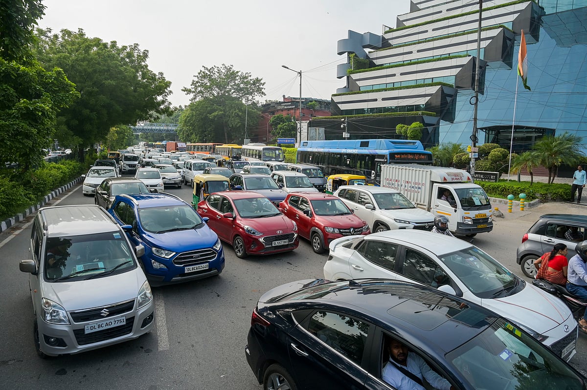 PTI : Vehicles stuck in a traffic jam in Delhi on Tuesday, July 16